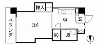 広島県広島市中区中町【マンション】の間取り