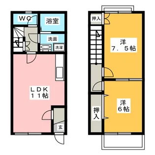 愛知県稲沢市平和町嫁振【一戸建】の間取り