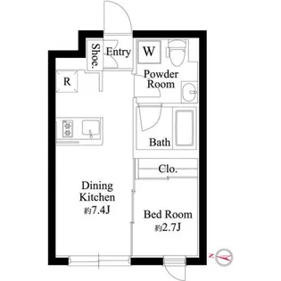 ラ・ペルラ池尻大橋II【4階】の間取り