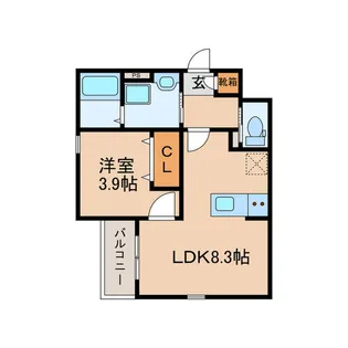 Crecia一宮II【2階】の間取り
