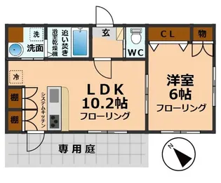 東京都杉並区浜田山2【アパート】の間取り