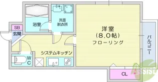 Wynnメゾン舟入【1階】の間取り