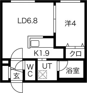 北海道札幌市豊平区平岸四条16【マンション】の間取り