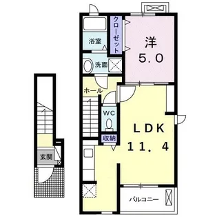 ルビー【2階】の間取り
