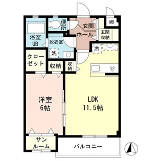 ディモアコート【3階】の間取り