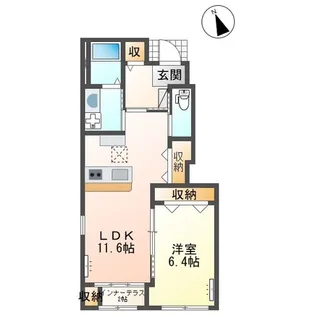 エシェルタKS【1階】の間取り