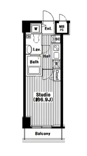 1Kの間取り画像