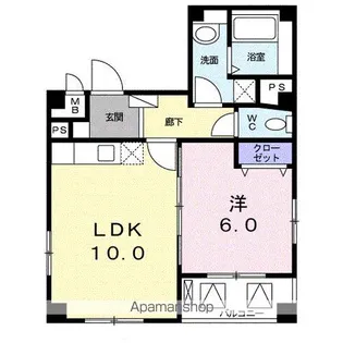 グラース ビオラII【3階】の間取り