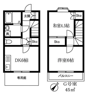 第1広幸ハウス【2階】の間取り