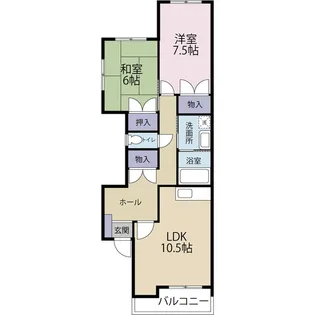 ホワイトヴィラ大宮【1階】の間取り