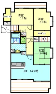 プレシャスコート壱番館【5階】の間取り