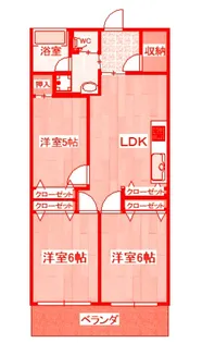 常緑ハイツ【4階】の間取り