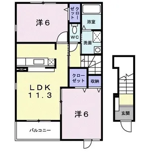 クラール ブリーゼ【2階】の間取り
