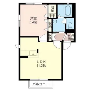 MIMOSA COURT【1階】の間取り