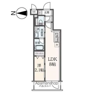 東京都新宿区新宿7【マンション】の間取り