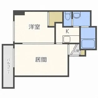 北海道札幌市中央区南四条西21【マンション】の間取り