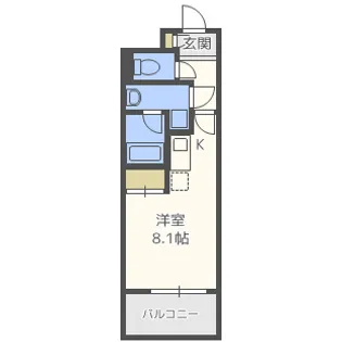 アスヴェル心斎橋東II【4階】の間取り