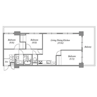 レジデンス多摩川西六郷【3階】の間取り