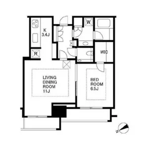 パークコート六本木ヒルトップ【6階】の間取り