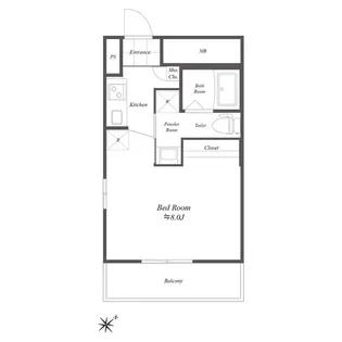 ブルーノコート蒲田【11階】の間取り