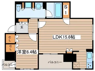 バンベール橦木町【1階】の間取り