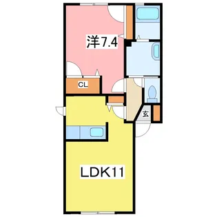 ウィーブル【1階】の間取り