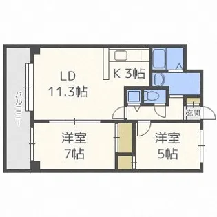 ブリーズ宮の沢【4階】の間取り