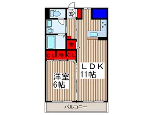 第6グリーンハイツ【2階】の間取り