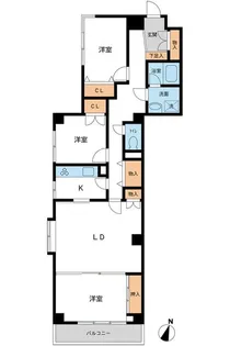 千葉県柏市明原2【マンション】の間取り
