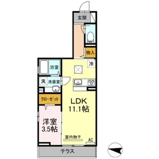 フォートエムズ【1階】の間取り