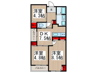 はせるろーわ【3階】の間取り