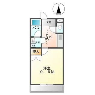 コーポバロン中野【1階】の間取り