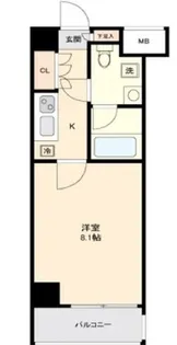 クレヴィスタ大森西【4階】の間取り
