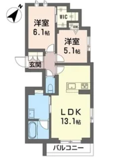 ヴァレンティア【3階】の間取り