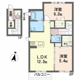 シャーメゾンBetty【2階】の間取り