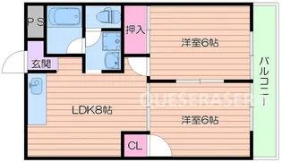 エクセルハイム川富【9階】の間取り