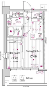 ガーラ・プライム横濱関内【9階】の間取り