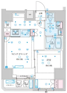GENOVIA文京千駄木【8階】の間取り
