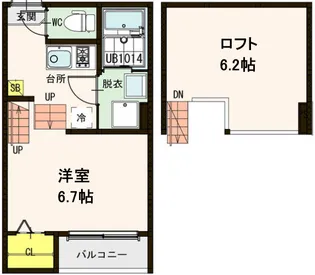 アローラテラス卸町【1階】の間取り