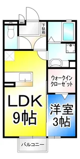 ブルーム吉田【1階】の間取り