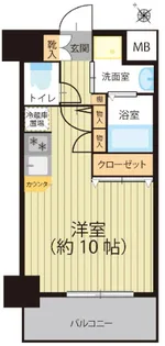 エスリード弁天町南【3階】の間取り