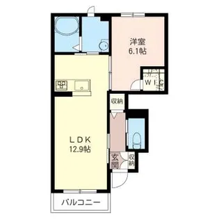 レフィナードB【1階】の間取り