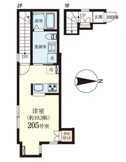 アノンテラス下北沢【2階】の間取り