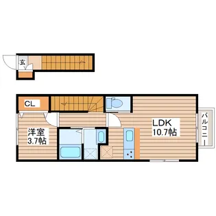 キララ鈎取本町I【2階】の間取り