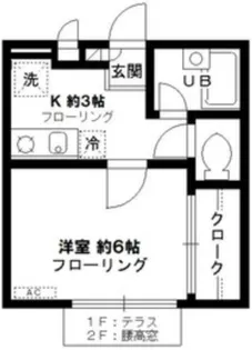 ヴィルヌーブ江古田【2階】の間取り