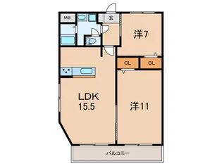 メゾン神和【3階】の間取り