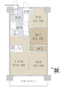 セザール和泉中央(ペット可・車庫有・南西向き)【7階】の間取り