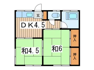 寺田ハイツ1号棟【1階】の間取り