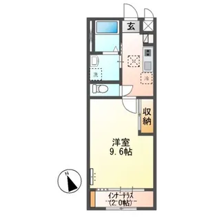 仮)水戸市笠原町新築アパートB棟【1階】の間取り