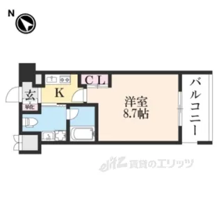 レジディア洛北【2階】の間取り